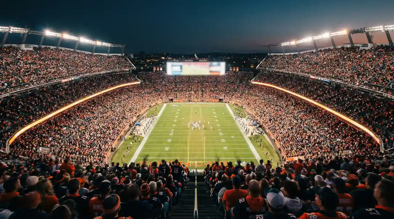 Crescimento da audiência da NFL com gráficos de telespectadores e volume de apostas